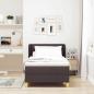 Preview: Boxspringbett mit Matratze Dunkelbraun 90x200 cm Stoff