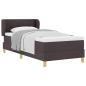Preview: Boxspringbett mit Matratze Dunkelbraun 90x200 cm Stoff
