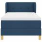 Preview: Boxspringbett mit Matratze Blau 90x200 cm Stoff