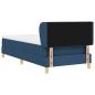 Preview: Boxspringbett mit Matratze Blau 90x200 cm Stoff