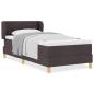 Preview: Boxspringbett mit Matratze Dunkelbraun 100x200 cm Stoff