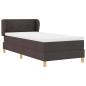 Preview: Boxspringbett mit Matratze Dunkelbraun 100x200 cm Stoff