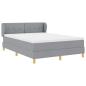 Preview: Boxspringbett mit Matratze Hellgrau 140x190 cm Stoff