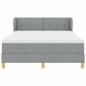 Preview: Boxspringbett mit Matratze Hellgrau 140x190 cm Stoff