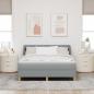 Preview: Boxspringbett mit Matratze Hellgrau 140x200 cm Stoff
