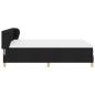 Preview: ARDEBO.de - Boxspringbett mit Matratze Schwarz 140x200 cm Stoff