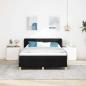 Preview: Boxspringbett mit Kopfteil Schwarz 140 x 200 cm Stoff