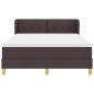 Preview: Boxspringbett mit Matratze Dunkelbraun 140x200 cm Stoff