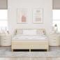Preview: Boxspringbett mit Matratze Creme 140x200 cm Stoff