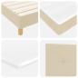 Preview: Boxspringbett mit Kopfteil Creme 140 x 200 cm Stoff