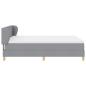 Preview: Boxspringbett mit Matratze Hellgrau 160x200 cm Stoff