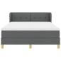 Preview: Boxspringbett mit Matratze Dunkelgrau 160x200 cm Stoff