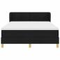 Preview: Boxspringbett mit Matratze Schwarz 160x200 cm Stoff