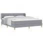 Preview: Boxspringbett mit Matratze Hellgrau 180x200 cm Stoff