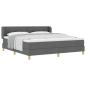 Preview: Boxspringbett mit Matratze Dunkelgrau 180x200 cm Stoff
