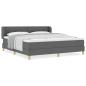 Preview: Boxspringbett mit Matratze Dunkelgrau 180x200 cm Stoff