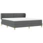 Preview: Boxspringbett mit Matratze Dunkelgrau 180x200 cm Stoff