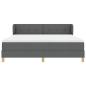 Preview: Boxspringbett mit Matratze Dunkelgrau 180x200 cm Stoff