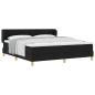 Preview: Boxspringbett mit Kopfteil Schwarz 180 x 200 cm Stoff