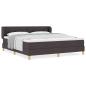 Preview: Boxspringbett mit Matratze Dunkelbraun 180x200 cm Stoff