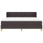 Preview: Boxspringbett mit Matratze Dunkelbraun 180x200 cm Stoff