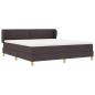 Preview: Boxspringbett mit Matratze Dunkelbraun 180x200 cm Stoff