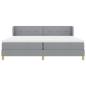 Preview: Boxspringbett mit Matratze Hellgrau 200x200 cm Stoff