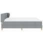 Preview: Boxspringbett mit Matratze Hellgrau 200x200 cm Stoff