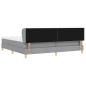 Preview: Boxspringbett mit Matratze Hellgrau 200x200 cm Stoff