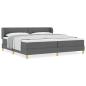 Preview: Boxspringbett mit Matratze Dunkelgrau 200x200 cm Stoff