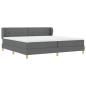 Preview: Boxspringbett mit Matratze Dunkelgrau 200x200 cm Stoff