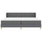 Preview: Boxspringbett mit Matratze Dunkelgrau 200x200 cm Stoff