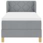 Preview: Boxspringbett mit Matratze Hellgrau 80x200 cm Stoff