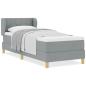 Preview: Boxspringbett mit Matratze Hellgrau 80x200 cm Stoff