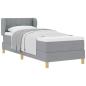 Preview: Boxspringbett mit Matratze Hellgrau 80x200 cm Stoff