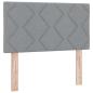 Preview: Boxspringbett mit Matratze Hellgrau 80x200 cm Stoff