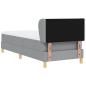 Preview: Boxspringbett mit Matratze Hellgrau 80x200 cm Stoff