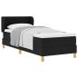 Preview: Boxspringbett mit Matratze Schwarz 80x200 cm Stoff