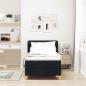 Preview: Boxspringbett mit Matratze Schwarz 80x200 cm Stoff