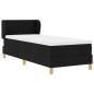 Preview: Boxspringbett mit Matratze Schwarz 80x200 cm Stoff