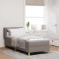 Preview: ARDEBO.de - Boxspringbett mit Matratze Taupe 80x200 cm Stoff