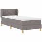 Preview: Boxspringbett mit Matratze Taupe 80x200 cm Stoff