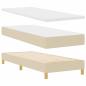 Preview: ARDEBO.de - Boxspringbett mit Matratze Creme 80x200 cm Stoff