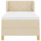 Preview: Boxspringbett mit Matratze Creme 80x200 cm Stoff