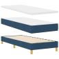 Preview: Boxspringbett mit Matratze Blau 80x200 cm Stoff