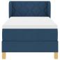Preview: Boxspringbett mit Matratze Blau 80x200 cm Stoff
