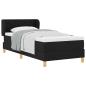 Preview: Boxspringbett mit Matratze Schwarz 90x190 cm Stoff