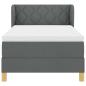 Preview: Boxspringbett mit Matratze Dunkelgrau 90x200 cm Stoff