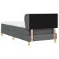 Preview: Boxspringbett mit Matratze Dunkelgrau 90x200 cm Stoff