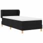 Preview: Boxspringbett mit Matratze Schwarz 90x200 cm Stoff